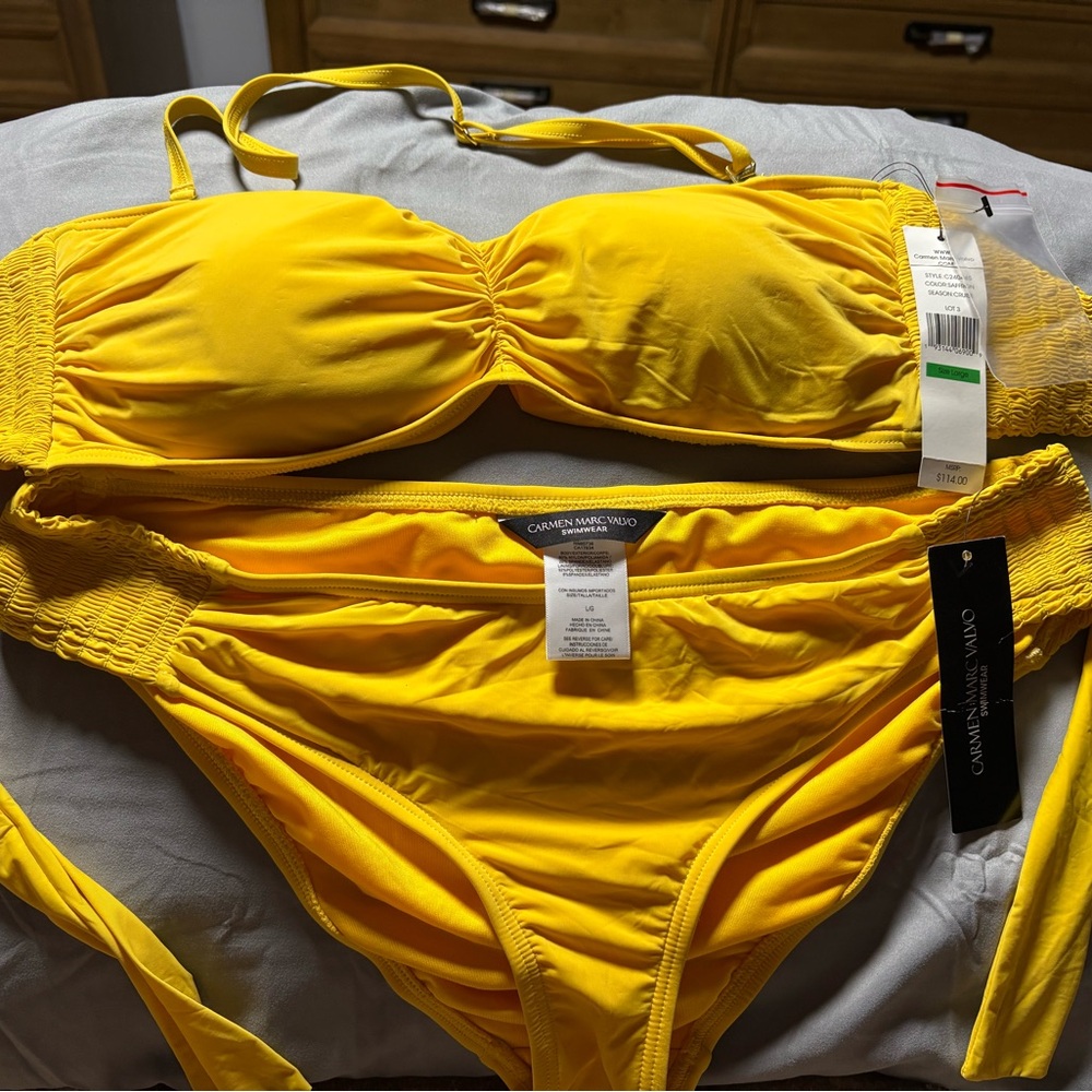 Carmen Marc Valvo Saffron Bikini Set